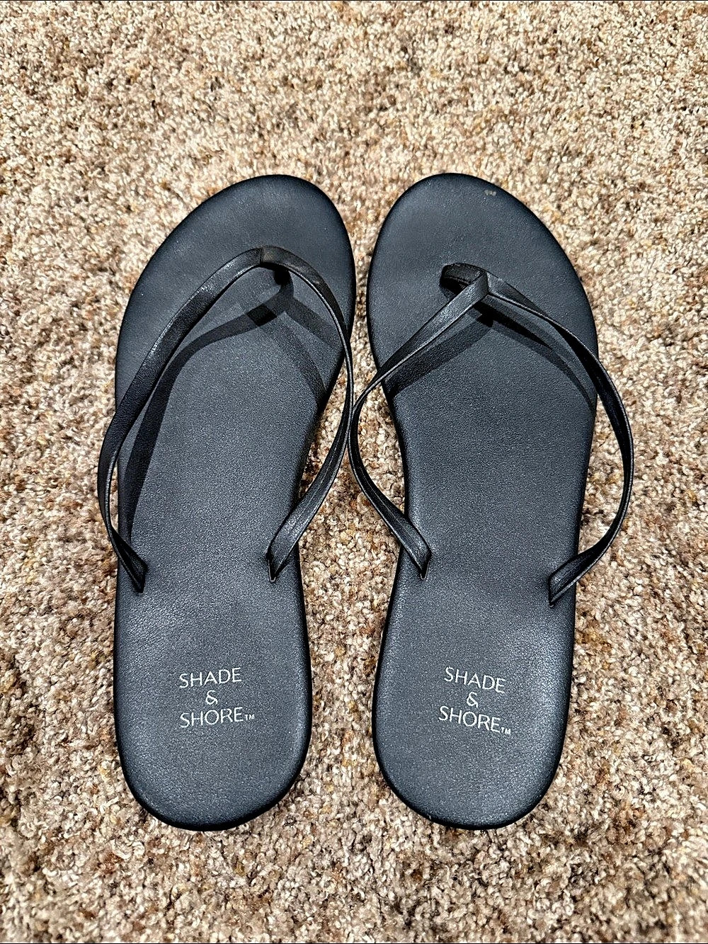 Shade Shore Black Flip Flop Sandals